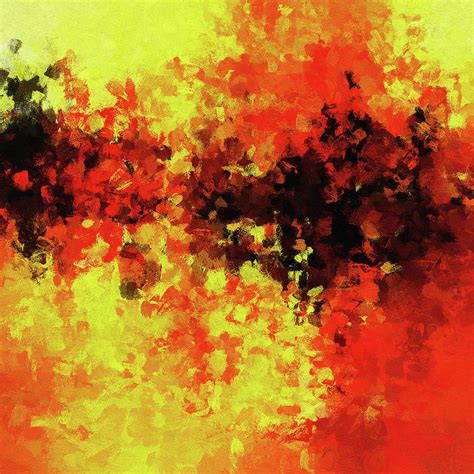 Yellow Red And Black By Inspirowl Design Abstract Painting Yellow
