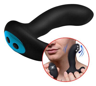 Silicone Prostate Massager With Remote Control Multispeed Vibrator For