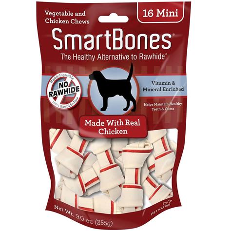 Smartbones Chicken Chew Bones Dog Treats Mini 16 Pack On Sale