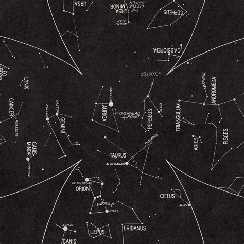 1942 Set Of 12 Month Constellations Star Maps Original Vintage Etsy