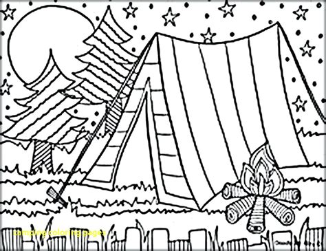 Camping Coloring Pages For Preschoolers At Free