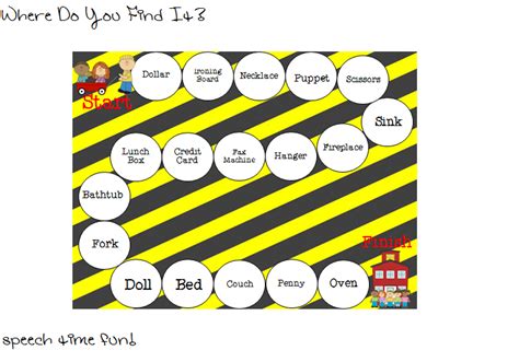 Where Do You Find It Speech Time Fun Speech And Language Activities