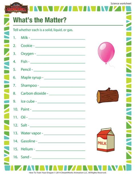 8 Free Grade 3 Science Worksheets About Matter Pdf Printable Docx