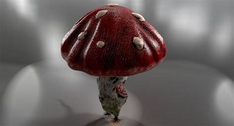 Evil Mushroom With A Smile 3d Model Rigged Cgtrader