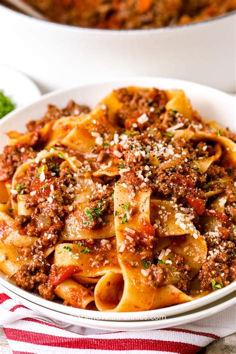 Homemade Bolognese Sauce Pappardelle Spend With Pennies Dine Ca