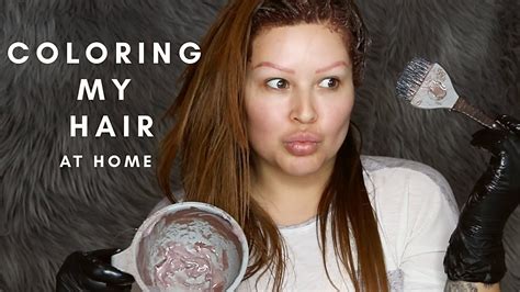 How I Color My Hair At Home Diy Youtube