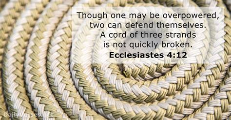 Ecclesiastes 4 12 ESV Bible Verse Of The Day DailyVerses Net