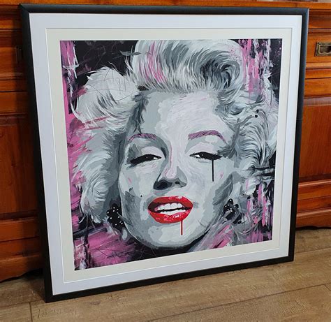 Marilyn Monroe Original Painting Marilyn Monroe Wall Art Marilyn Monroe Print Pink Pop Art