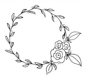 450 x 450 jpg pixel. Bioneer: Black And White Flower Wreath Drawing