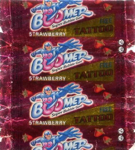 Boomer India Gum Wrapper Tattoo Gum Spearmint Gum Gum Brands