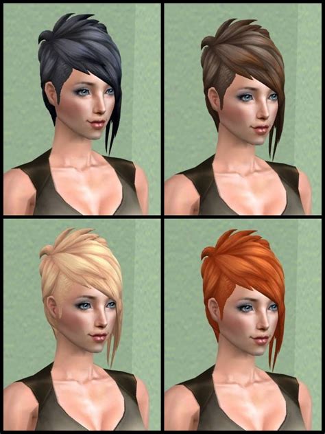 Theninthwavesims The Sims 2 The Sims 4 Vampires Slashed Hair For The