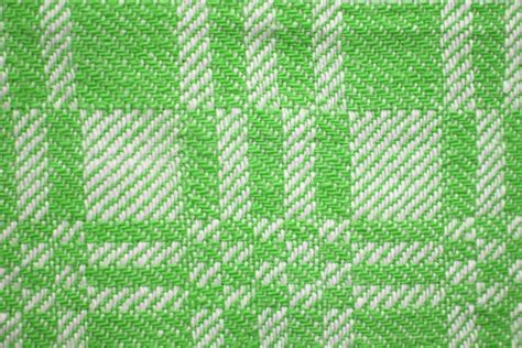 Lime Green And White Woven Fabric Texture With Squares Pattern Picture
