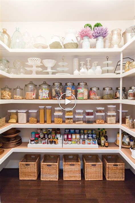 Organized Pantry I Like The Vases Milk Glass And Cake Plates On The