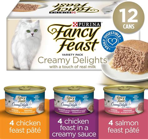 Fancy Feast Wet Cat Food Creamy Delights Variety Pack 85 G Cans 12