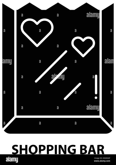 Shopping Bar Icon Black Vector Sign With Editable Strokes Concept