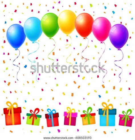 Vector Party Background Colorful Balloons Ts Stock Vector Royalty