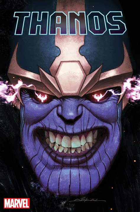 Thanos, simple background, white background, artwork, marvel comics. Thanos Gets New Ongoing Series - Comic Vine