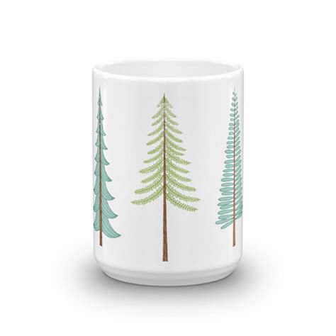 Evergreen Trees Mug Tree Mug Nature Lover Mug Evergreen Etsy