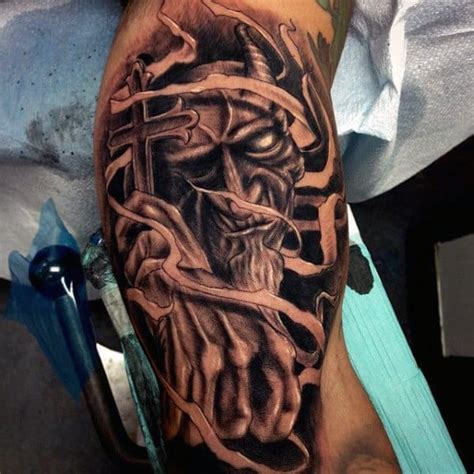 See more ideas about demon tattoo, angel, angel demon tattoo. 90 Demon Tattoos For Men - Devilish Exterior Design Ideas