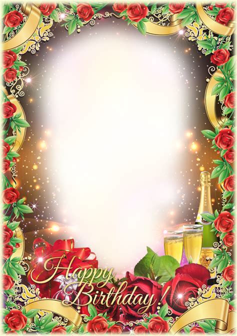 Free Set Festive Photo Frames In Png Happy Birthday 5 Png Frames