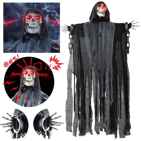 Buy Prextex 5ft Grim Reaper Skull Life Size Skeleton With Led Light