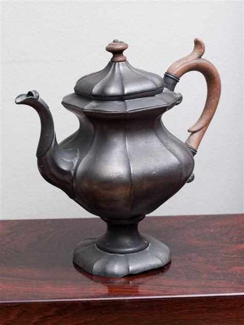 Victorian Pewter Coffee Pot From Circa 1850 Sheffield Made By James