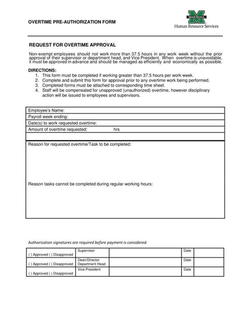 Select the payer (individual or. Overtime Authorization Forms Templates Pdf Doc Free ...