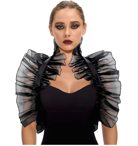 L'VOW Women's Gothic Shawl Shoulder Wrap Shrug Vintage Mesh Cape