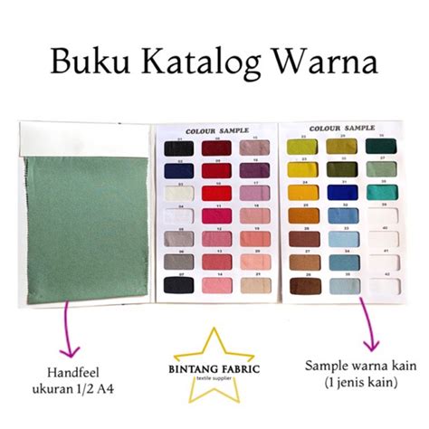 Jual Buku Katalog Warna Kain Bintang Fabric Shopee Indonesia