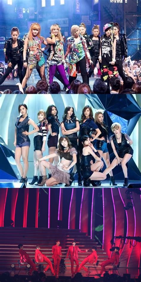 Girls Generation 2ne1 2pm Receive Trophies At Japan S Mtv Music Video Awards 아시아경제