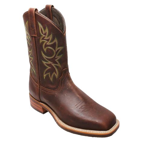 No two feet are exactly alike, even your own. AdTec Men's Size 10 Brown 11 in. Square Toe Cowboy Boots ...