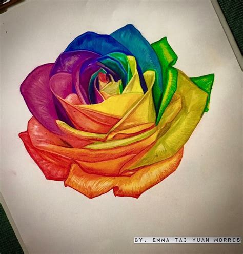 Gay Pride Tattoo Rose Technovlero