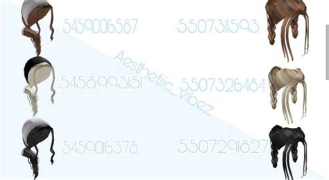 These id's and codes can be used for popular roblox games like salon or rhs. NOT MINE