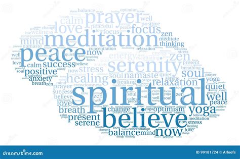 Spiritual Word Cloud Stock Vector Illustration Of Calm 99181724