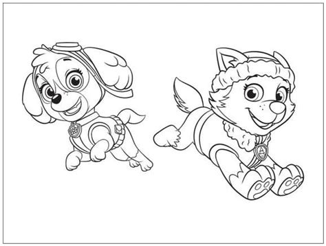 Skye And Everest Paw Patrol Coloring Page Download Print Or Color