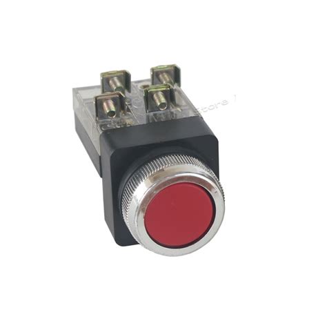 Push Button Switch Pb 25 25mm Red Self Reset Pack Of 2 Pcs