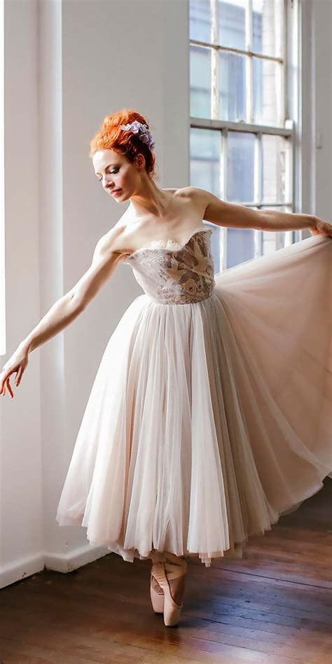 Blush Sweetheart Neckline Lace With Gathered Skirt Tea Length Wedding