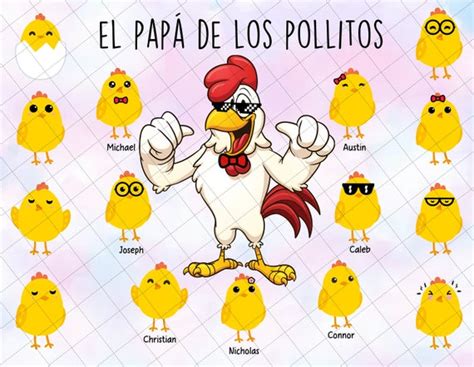 El Papa De Los Pollitos Png Funny Fathers Day Png Etsy