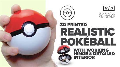 3d Printed Pokéball Realistic “working” Pokéball With Detailed Interior Youtube