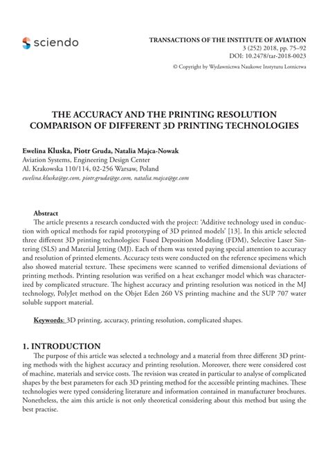 (PDF) The Accuracy and the Printing Resolution Comparison ...