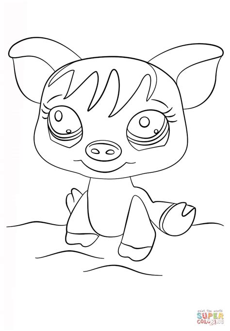 Littlest Pet Shop Pig Coloring Page Free Printable Coloring Pages