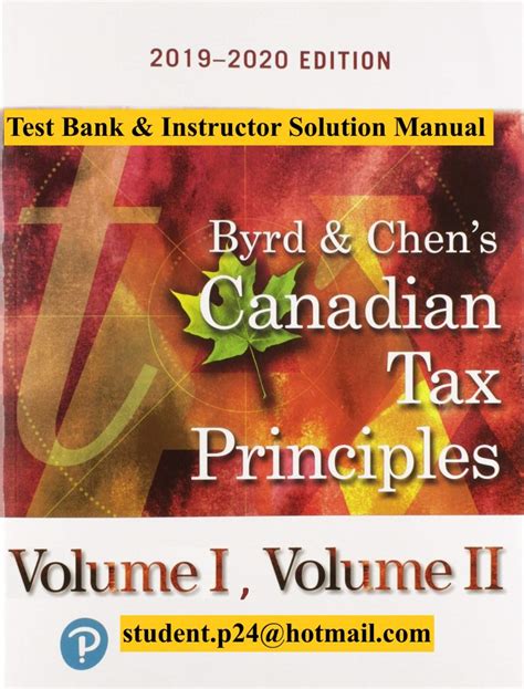Canadian Tax Principles 2019 2020 Edition Byrd Test Bank Test Bank
