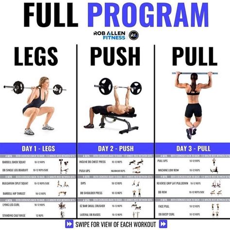 Push Pull Legs Workout Routine For Beginners For Build Muscle Fitness