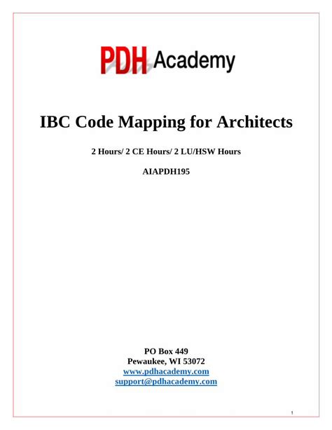 Pdf Ibc Code Mapping For Architects Pdh Academythis Circuitous