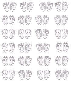 Inspirational designs, illustrations, and graphic elements from the world's best designers. Easter Bunny paw print pattern. Use the printable outline ...