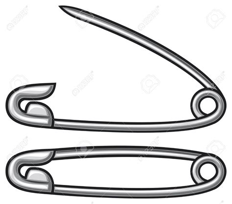 Open And Closed Safety Pin Silver Safety Pins Royalty Free Svg Cliparts