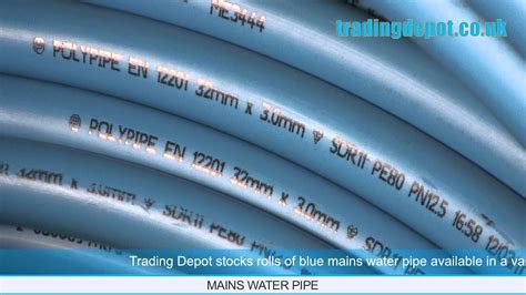 Can warp with hot water. TRADING DEPOT: Polypipe Blue Mains Water Pipe - YouTube