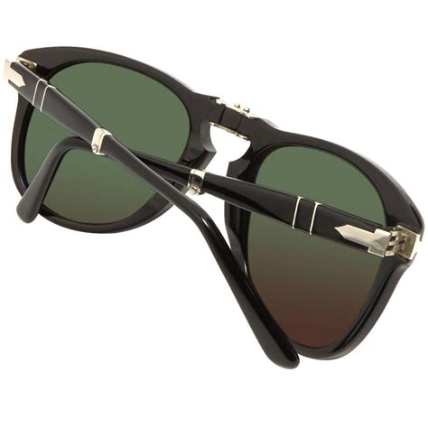 Persol 714 Aviator Sunglasses Black And Green Polarised End