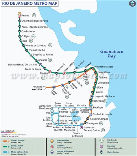 Rio De Janeiro Metro Map Rio Subway Map