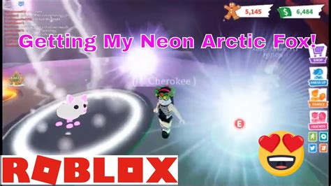 Getting My Neon Arctic Fox Adopt Me Roblox Youtube